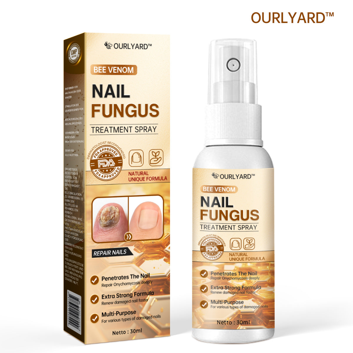 Ourlyard™  Bee Venom Nail Fungus Treatment Spray