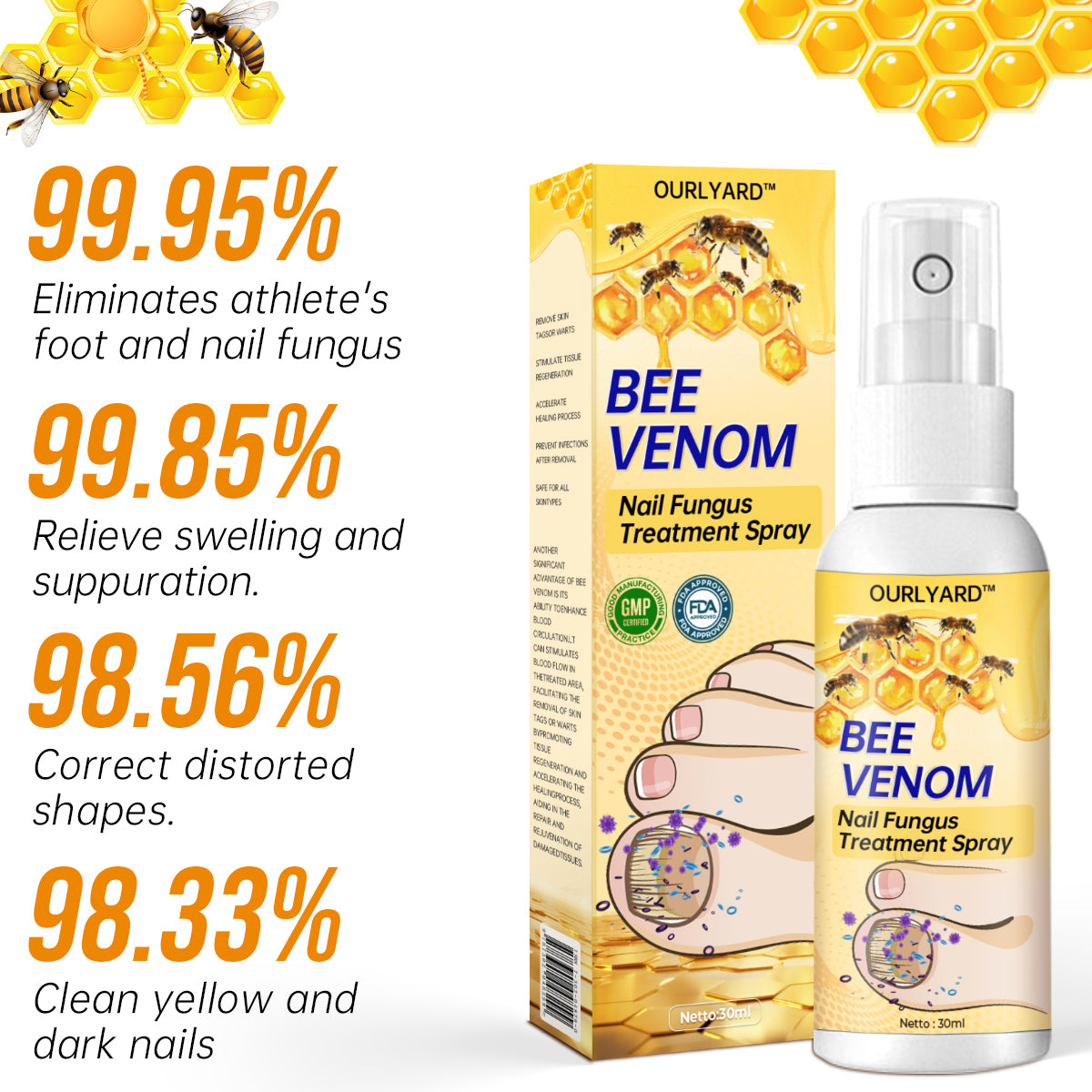 Ourlyard™  Bee Venom Nail Fungus Treatment Spray